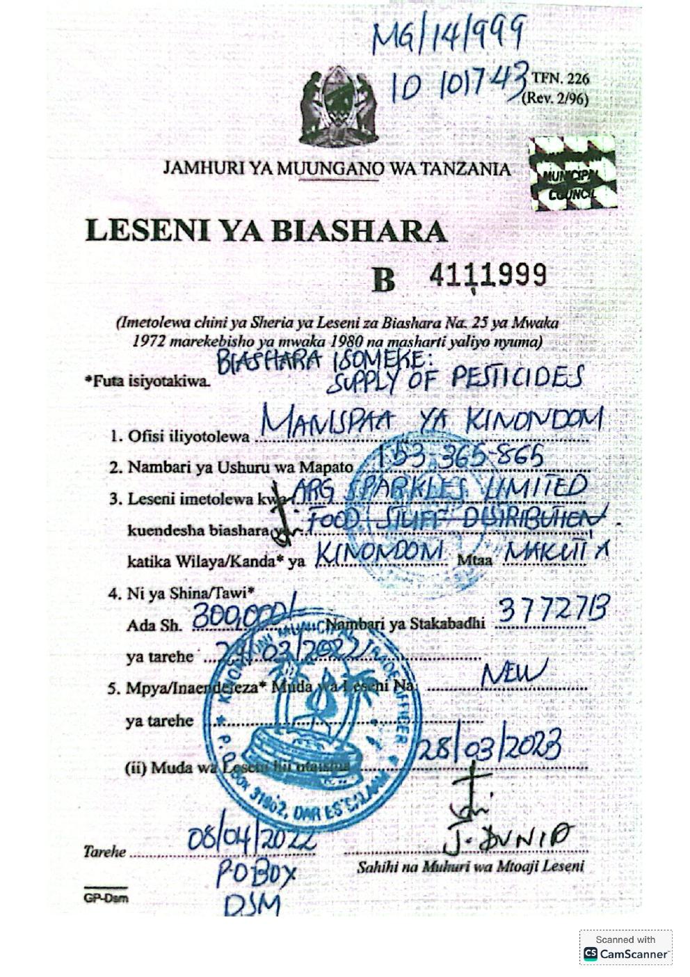 Business Licence